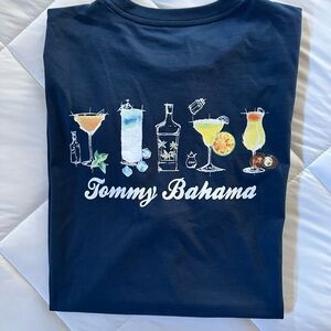 Brand New Tommy Bahama Navy Cocktail Graphic Tee Men’s L